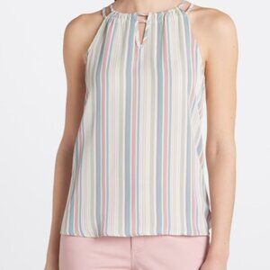 Market & Spruce Meroni Mixed Media Top Off-White XL